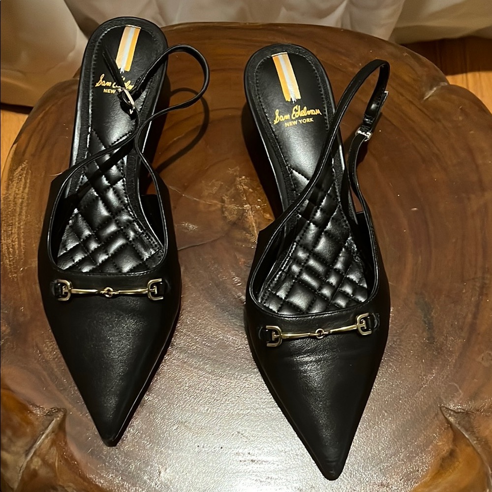 Sam Edelman Black Women's Slingback Heels